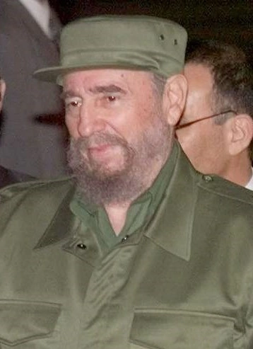 キューバのフィデル・カストロ議長（2000年ハバナ、ホセ・マルティ国際空港）