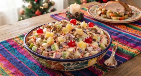 クリスマスの定番「リンゴとクリームのサラダ」