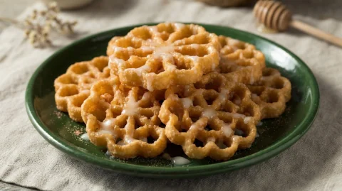 クリスマスの揚げ菓子ブニュエロスにかけたメスキーテのハチミツ